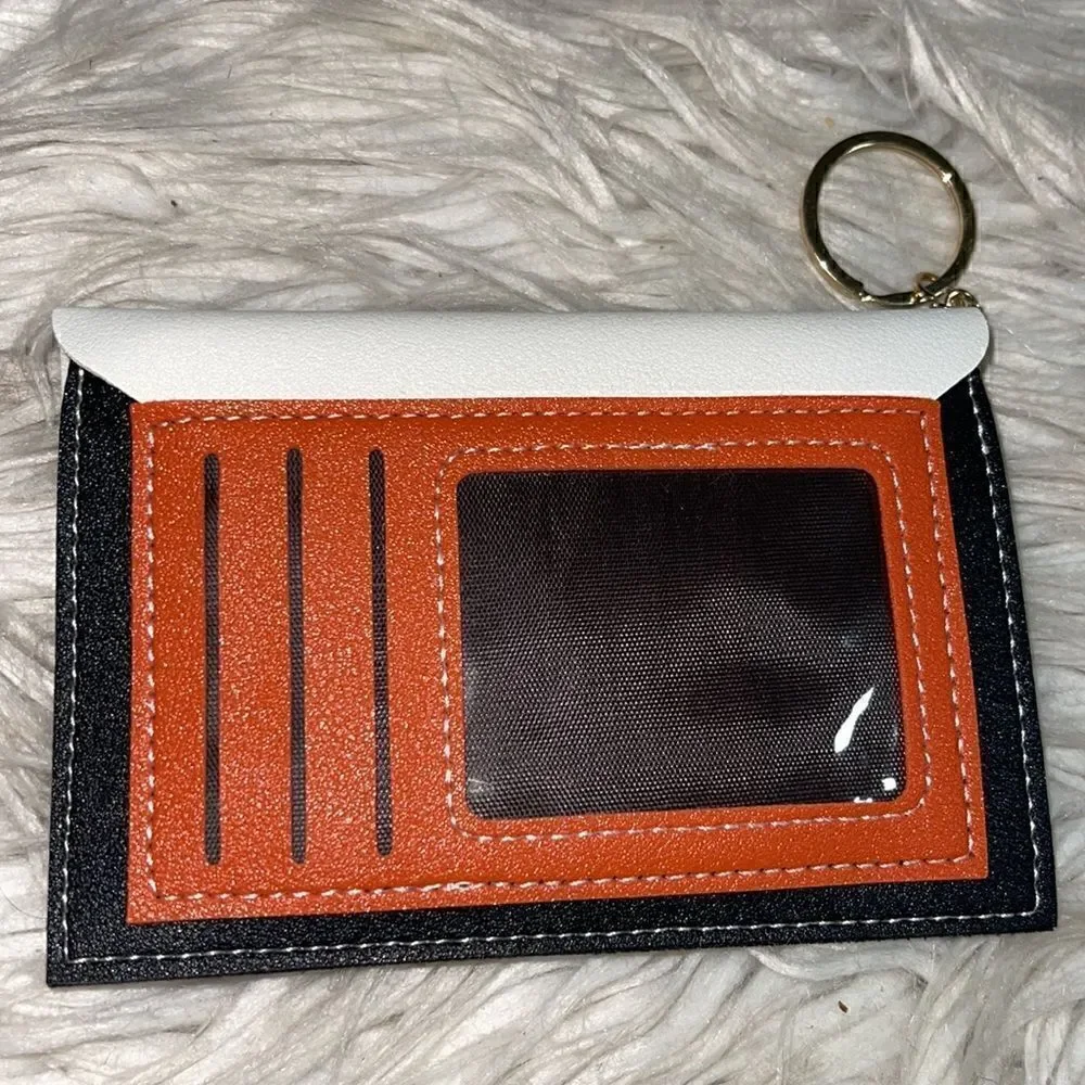 ‎Keychain wallet envelope card holder ID slim color block
